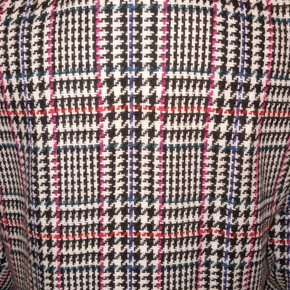 Worthington black and white wool blend herringbone blazer with Specks of color - Picture 11 of 11